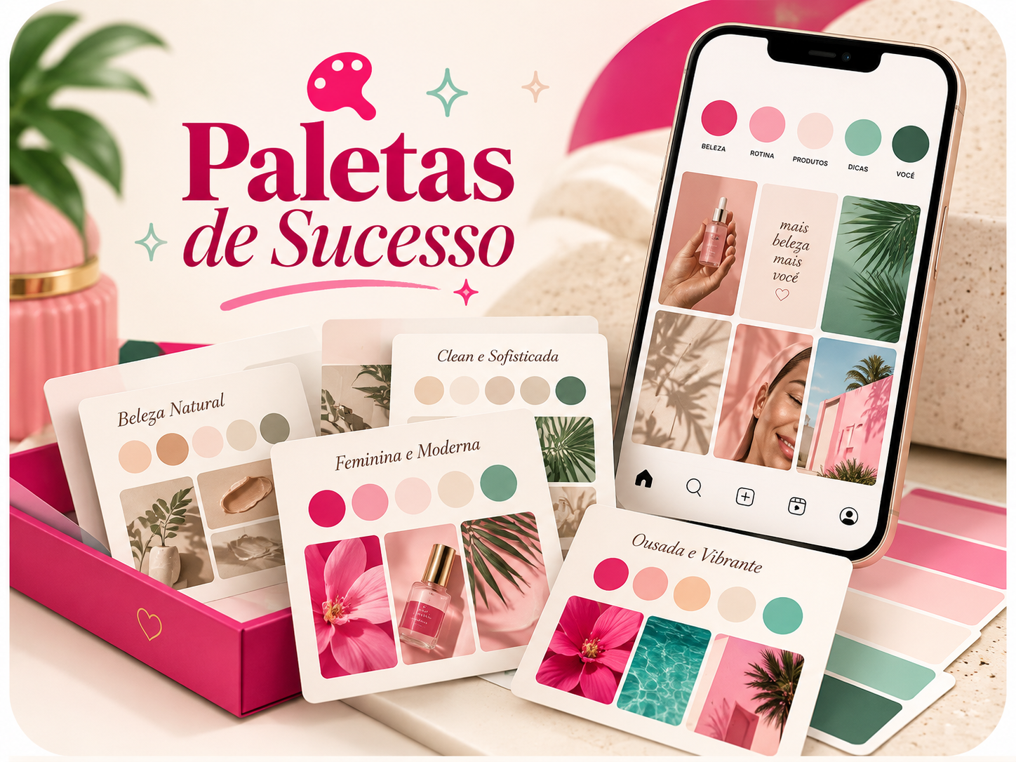 Mockup do bônus Paletas de Sucesso