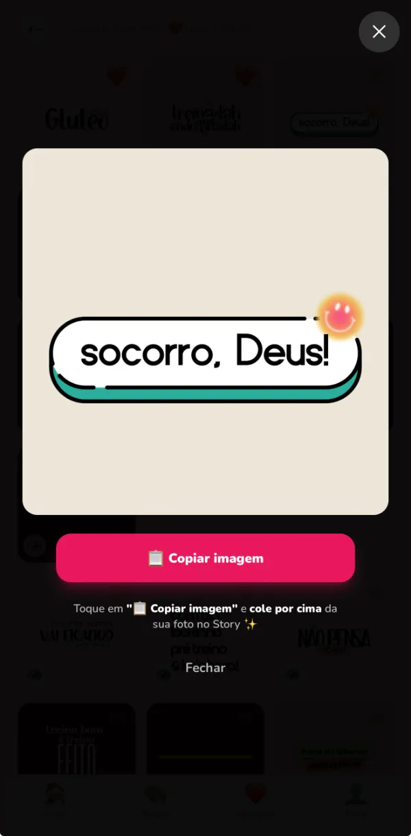 Um toque para copiar e colar